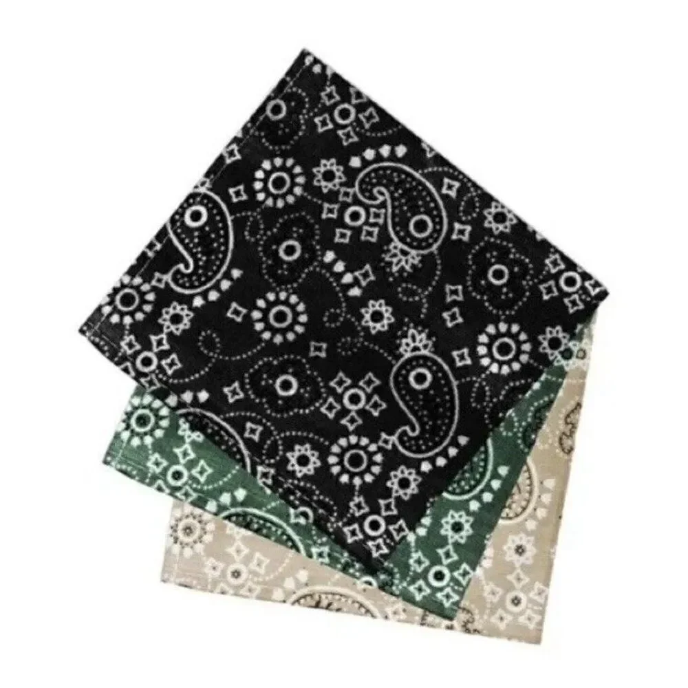 Perry Ellis Portfolio Mens Assorted 3 Packs Of Bandanas 9 Total Lot Set New